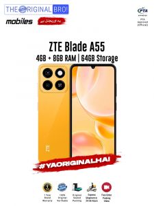 ZTE Blade A55 - 4GB RAM - 64GB Storage - PTA Approved - 12 Months Warranty - Orange - The Original Bro Mobiles - TOB42